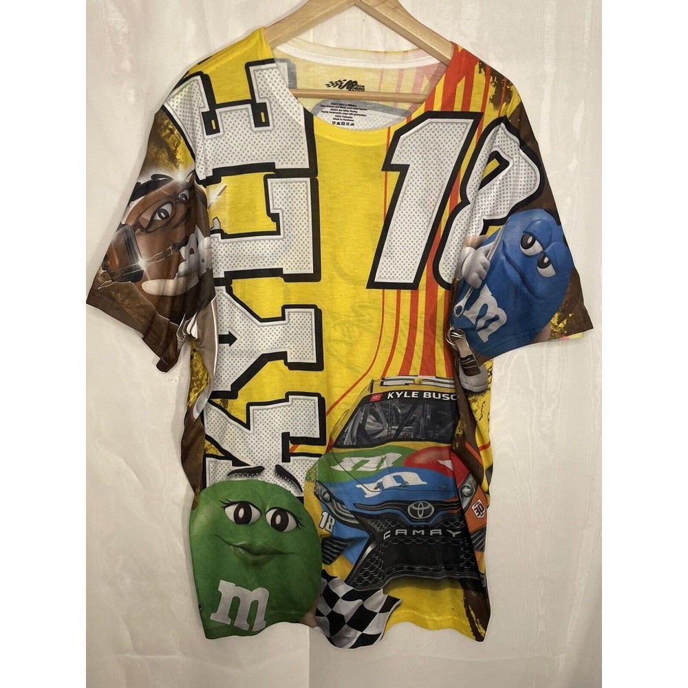 Kyle Busch Nascar 2022 Sublimated Joe Gibbs Racing Team Collection Shirt XXL AOP